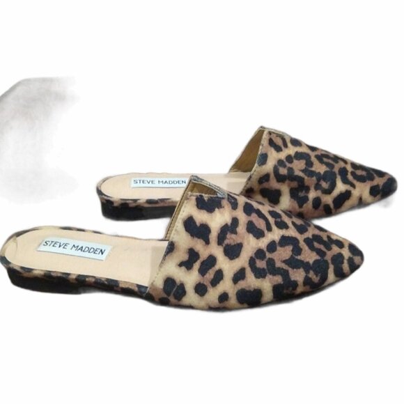 Steve Madden Ally Leopard Print Slip-On Mules Size 6.5 - Picture 2 of 8